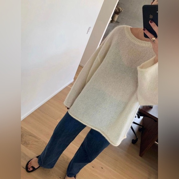 Marle Maye Jumper in Ivory Size 8 Mohair and Merino